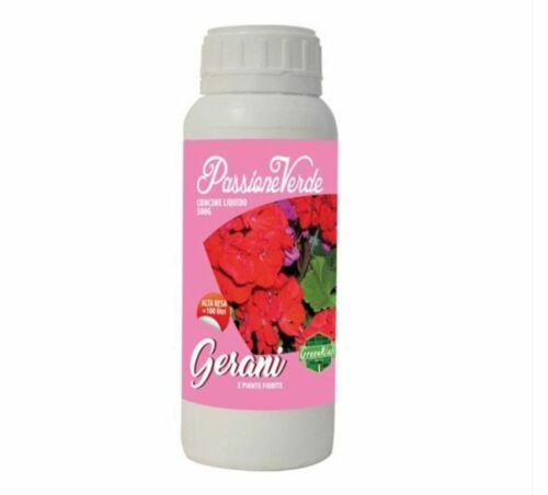 Concime liquido per Gerani, Fertilizzante specifico arricchito 1 Kg.