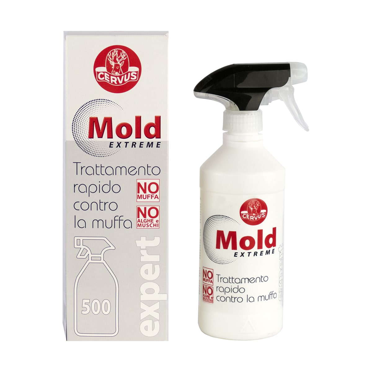 Detergente antimuffa Mold, efficace contro muffe, alghe e muschi. Cervus