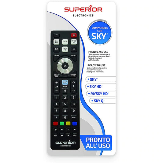 Telecomando Compatibile per TV 'REPLACEMENT SKY HD, MY SKY, SKY Q