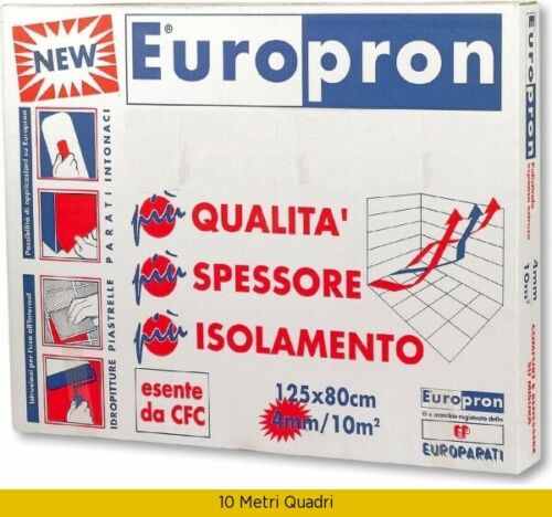 Isolparete In Polistirolo Estruso  Cm.80X125 Isolante Per Muri Soffitti "EUROPRON"