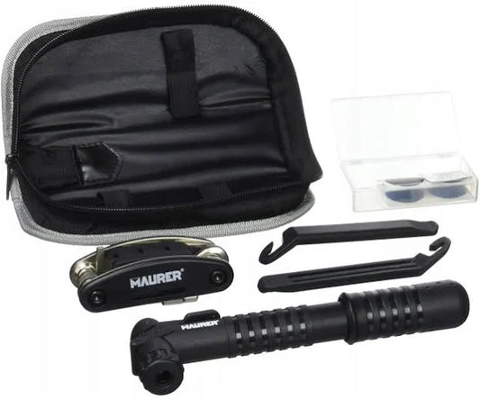 Kit di manutenzione Sottosella per biciclette 33 pz con Pompa Maurer